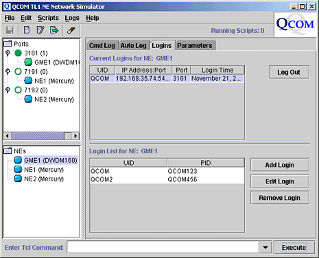 TL1 NE Network Simulator